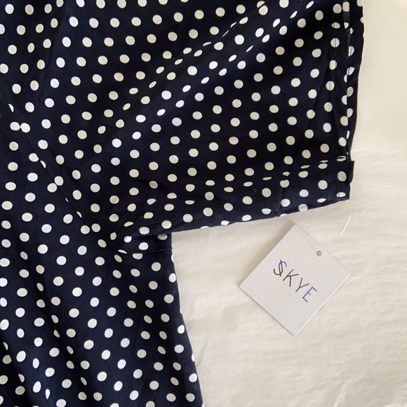 New Skye Grace Polka Dot Side Tie Wrap Cover Up Dress - Picture 14 of 14